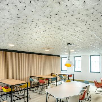 Photo d'un restaurant avec plafond Eurodesign Ombelle 2