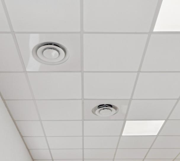Photo du plafond de la salle de fêtes de la mairie de Taxat-Senat